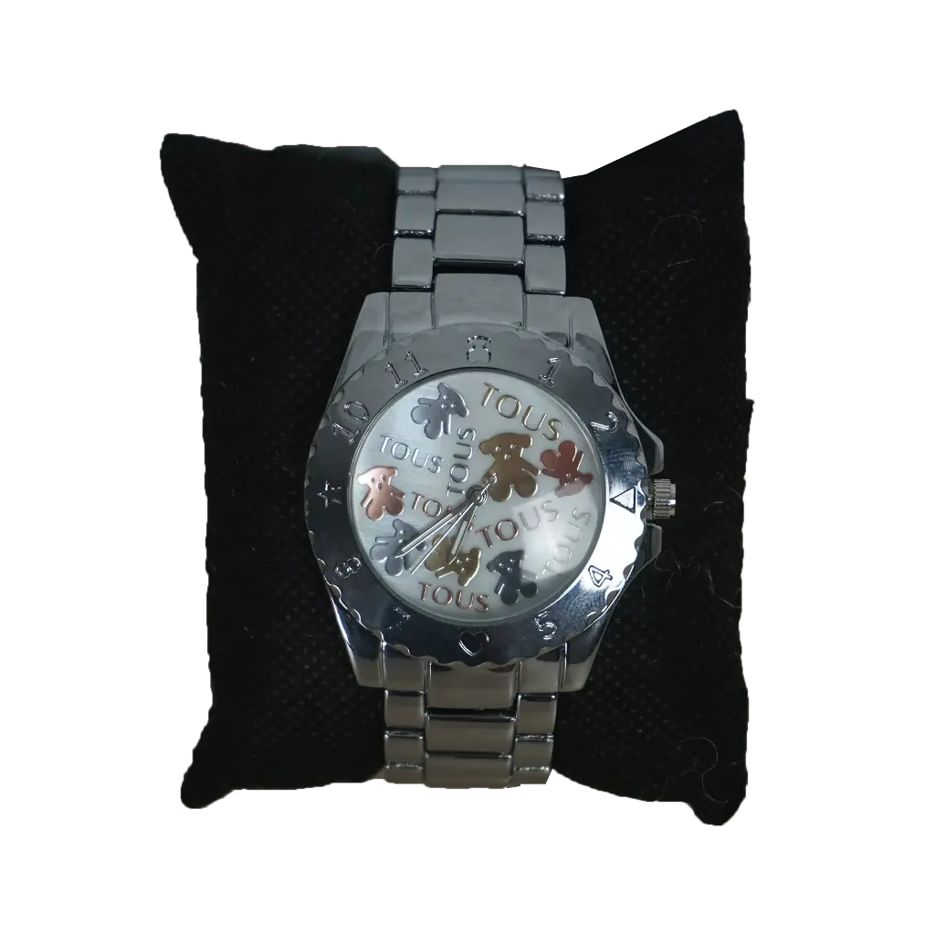 Reloj Analogico plateado con Osos (Inspiración Tous) Icon - 01.webp