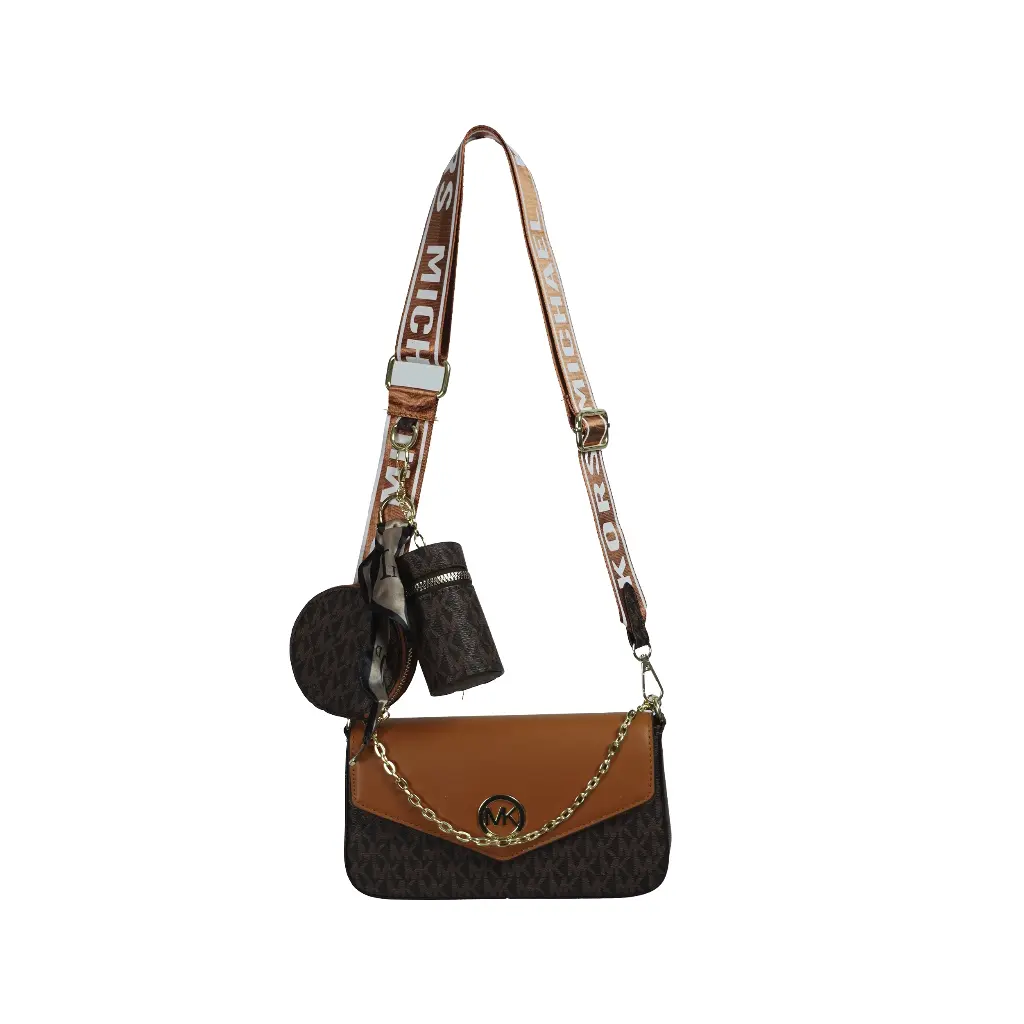 Bolso Set Bandolera Monogram (Inspiración Michael Kors) Color Marrón 05.webp
