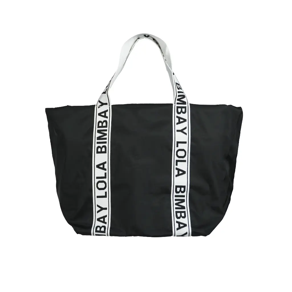 Bolso Shopper Maxi (Inspiración Bimba y Lola) Color Negro Resalte Blanco 01.webp