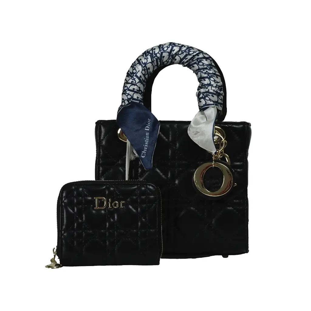 Bolso de mano pañuelo (Inspiración Christian Dior) Color Negro 03.webp