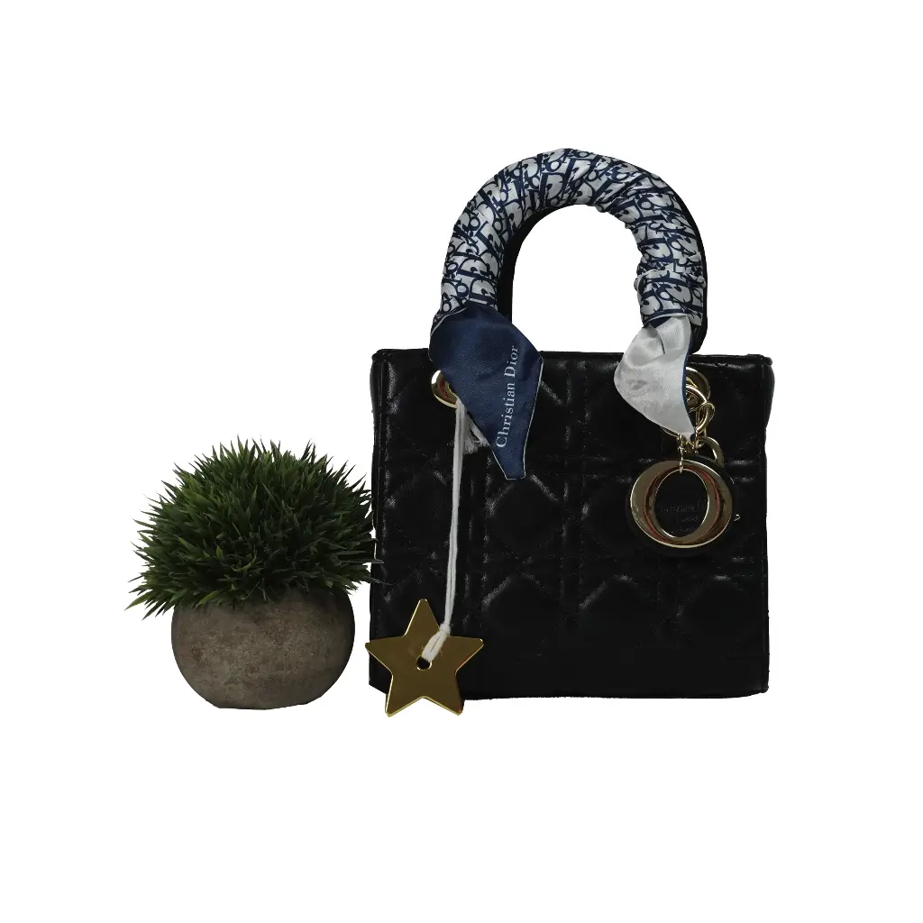 Bolso de mano pañuelo (Inspiración Christian Dior) Color Negro 02.webp