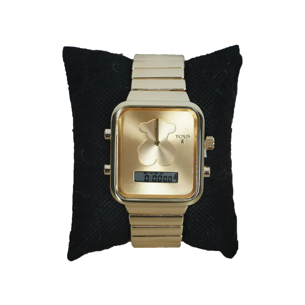 Reloj Analogico y Digital con Oso (Inspiración Tous) Bear - Dorado 01.webp