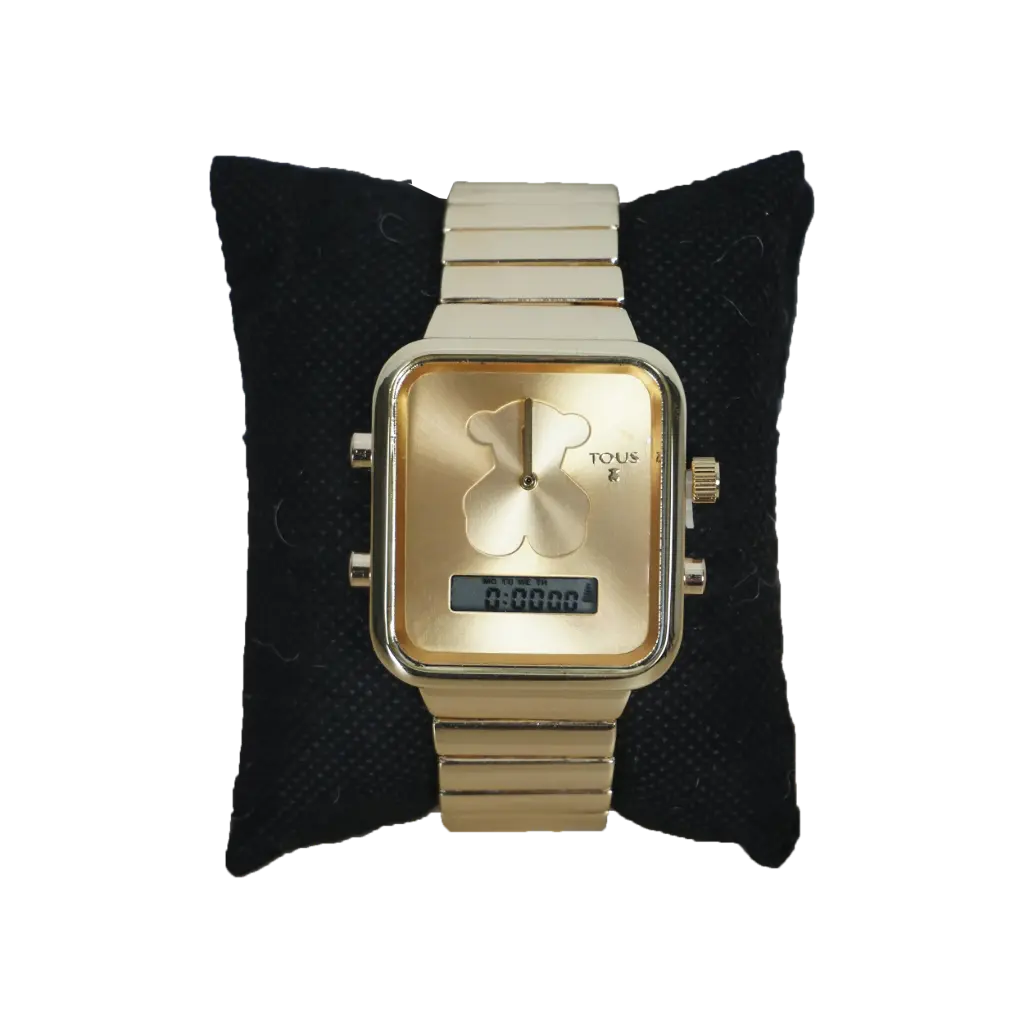 Reloj Analógico y Digital con Oso (Inspiración Tous) Bear Dorado