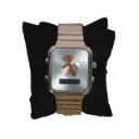 Reloj Analógico y Digital con Oso (Inspiración Tous) Bear Rosa y Plata 