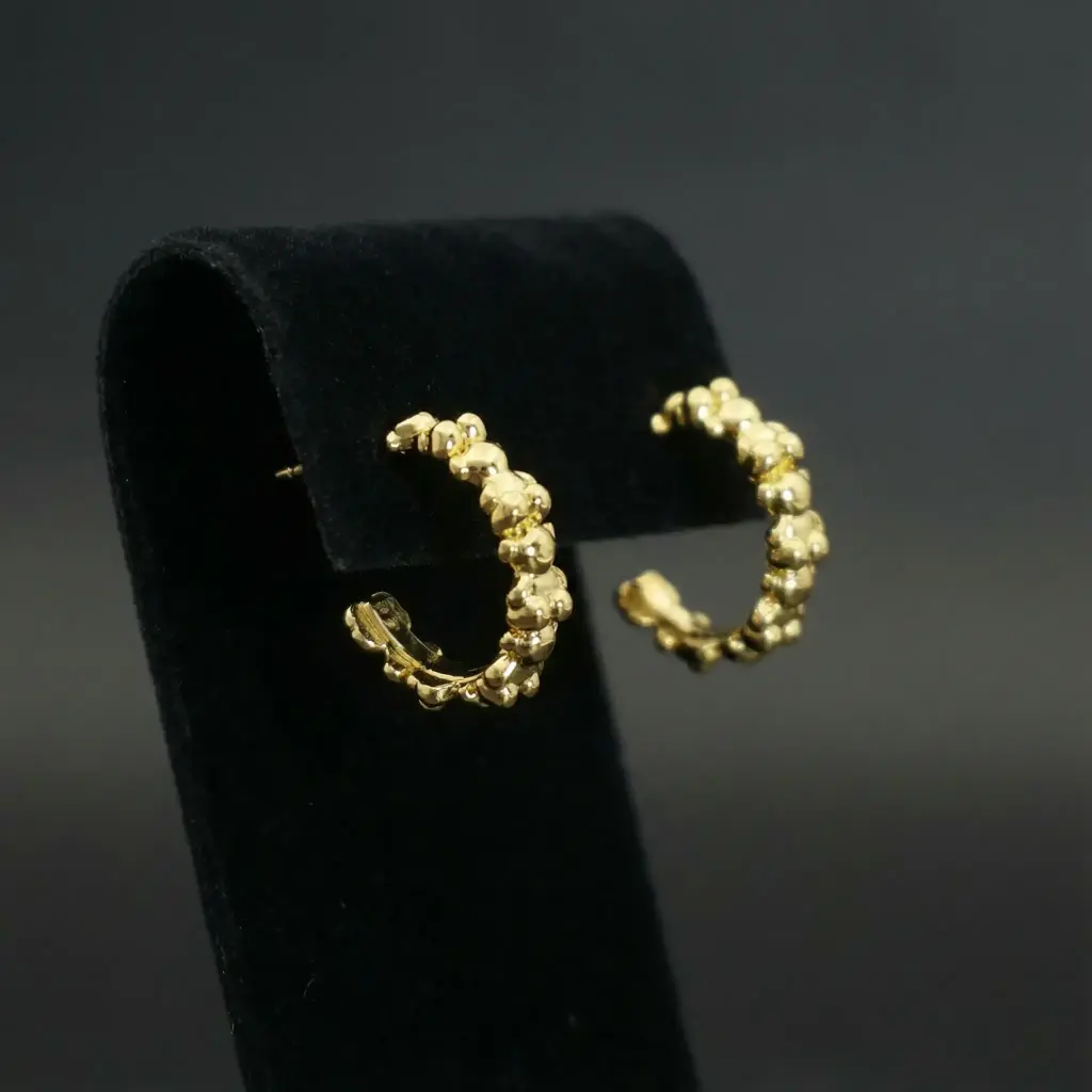 Pendientes Bold Bear de aro (Inspiración Tous)