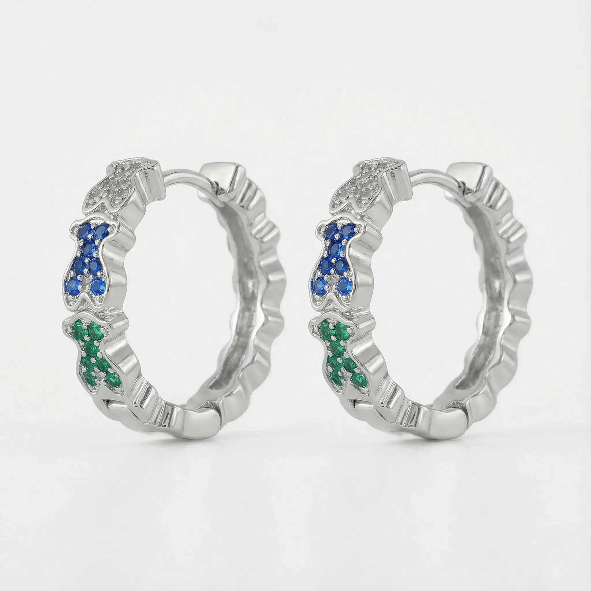 Pendientes de aro pequeños diseño osos (Inspiración Tous)