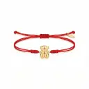 Pulsera de cordón rojo con un colgante de oso (Inspiración Tous)