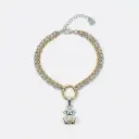 Pulsera de acero inoxidable de color dorado oso (Inspiración Tous)