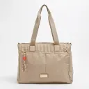 Bolso Shopper Acolchado Taupe