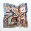 Pañuelo cuadrado estampado azul (Inspiración Bimba y Lola)