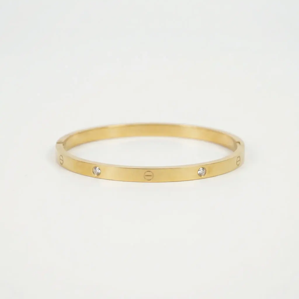 Pulsera estilo Cartier dorado