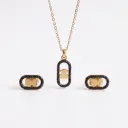Conjunto colgante y pendientes Negras Camille (Inspiración Tous)