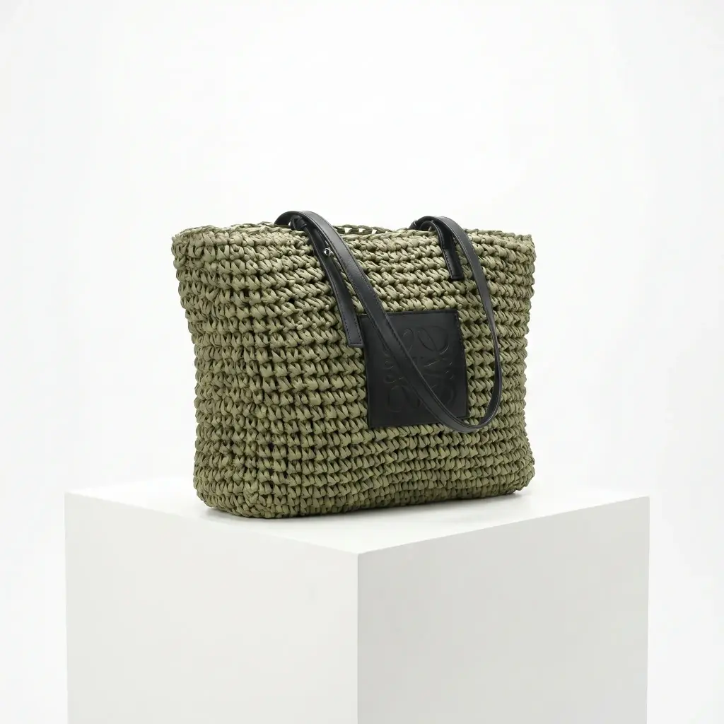 Bolso de Rafia Tipo Capazo Grande (Inspiración Loewe)