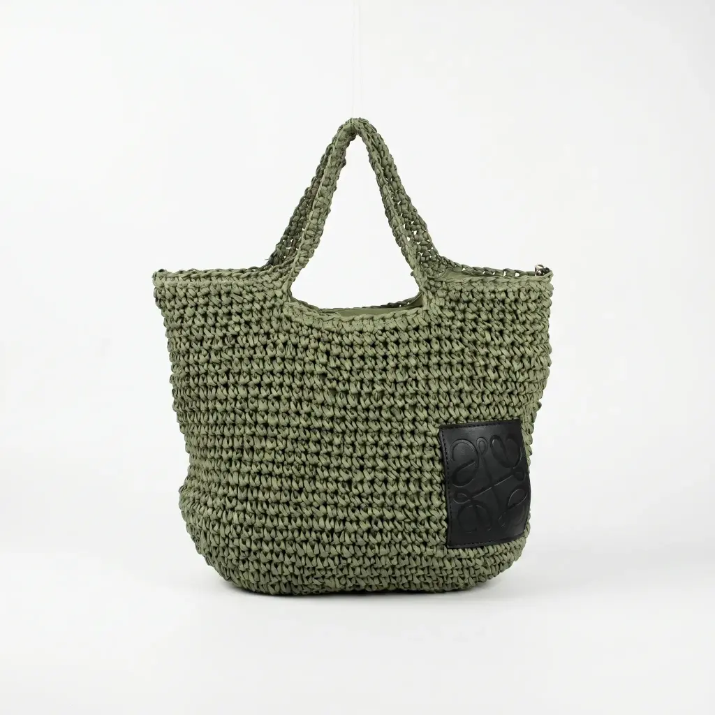 Bolso de Rafia Estilo Crochet (Inspiración Loewe)