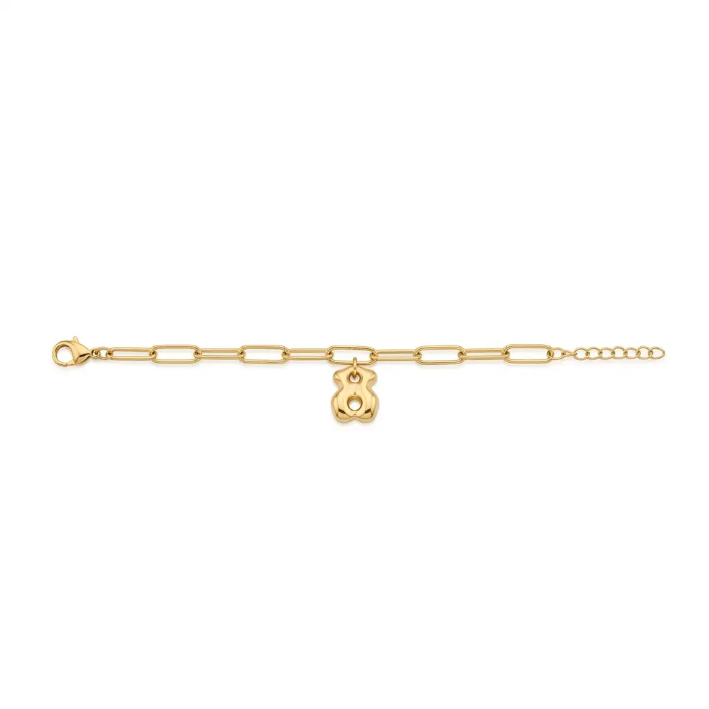 Pulsera de eslabones con oso  (Inspiración Tous)