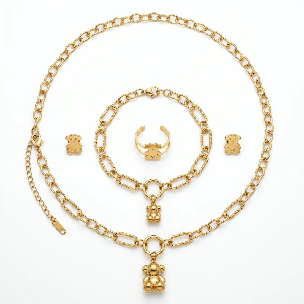 Conjunto de joyeria motivo oso (Inspiración Tous)