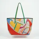Bolso Tote Multicolor Estampado Geometrico (Inspiración CH)