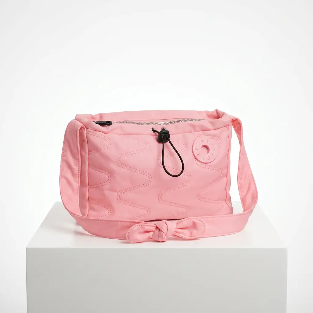 Bolso bandolera acolchado costuras onduladas (Inspiración Bimba y Lola)