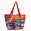 Bolso de playa estampado estilo Claude Monet 