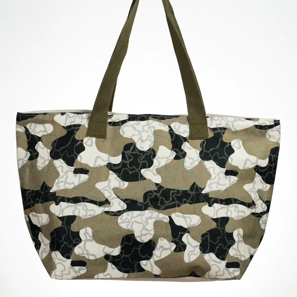 Bolso Tote grande multicolor de playa