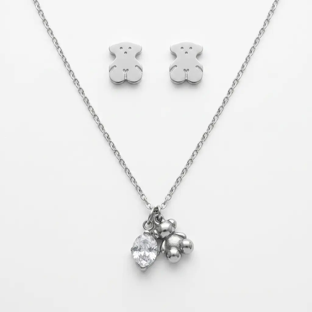 Conjunto colgante y pendientes Bear (Inspiración Tous)