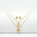 Conjunto colgante y pendientes de oso y corazon (Inspiración Tous)