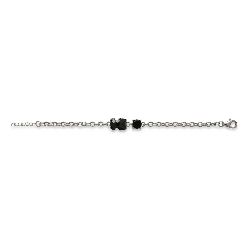 Pulsera motivo de oso onix negro (Inspiración Tous)