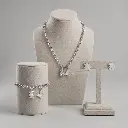 Conjunto de colgante pulsera y pendientes mariposa y oso (Inspiracion Tous)