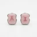Pendientes New Color motivo de oso cuarzo rosa (Inspiración Tous)