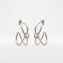 Pendientes Unode50 diseño de lineas cruzadas (Inspiracion Tous)