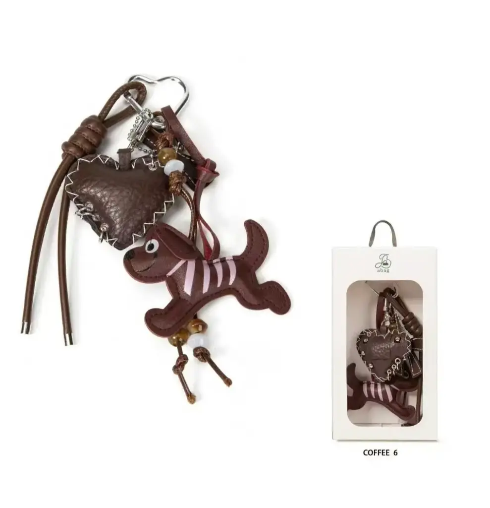 Llavero Charms Perrito y Corazon