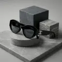 Gafas de sol ovaladas logotipo metalico Doble C (Inspiración Chanel)