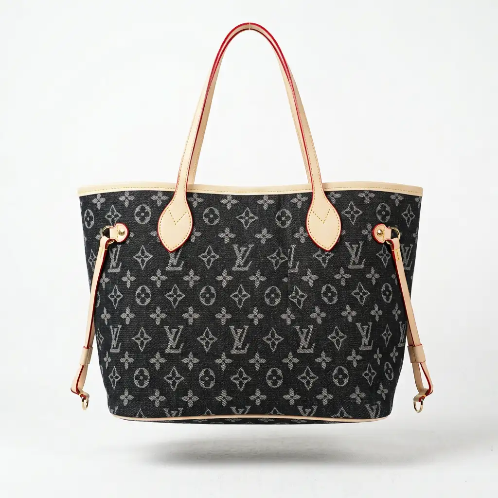 Bolso tote Neverfull Negro Denim (Inspiración Louis Vuitton)