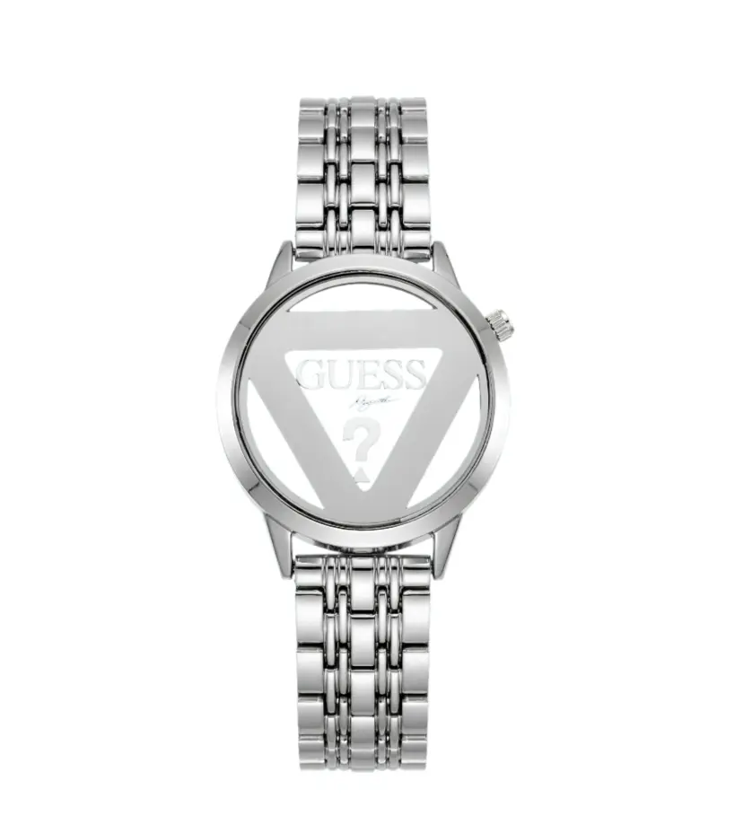 Reloj Analogico Tri Bellini ( Inspiracion Guess)Plateado-Blanco