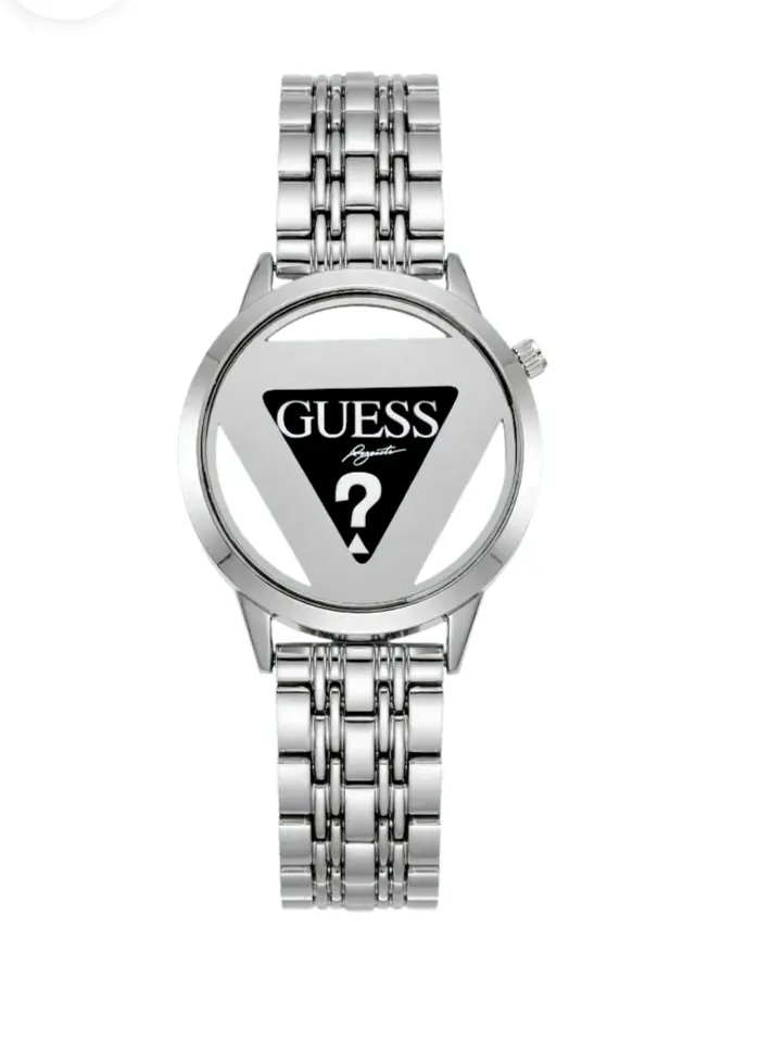 Reloj Analogico Tri Bellini ( Inspiracion Guess)Plateado-Negro