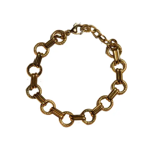 ZZ_Pulsera Cadena Gruesa Dorada