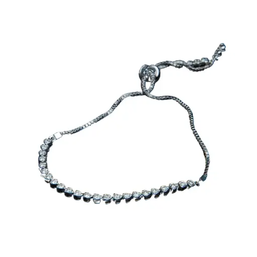 ZZ_Tobillera de Plata Eslabonada