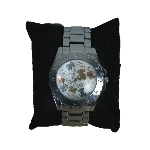 [52000002] Reloj Analogico plateado con Osos (Inspiración Tous)