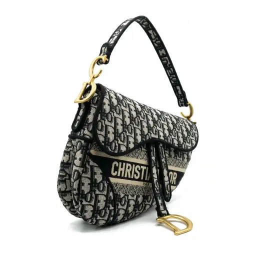 Bolso Bandolera Saddle Bordado Oblique (Inspiración Dior)