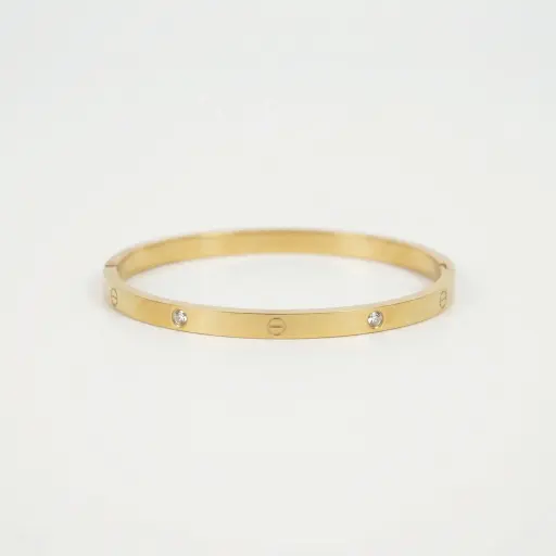 Pulsera estilo Cartier dorado