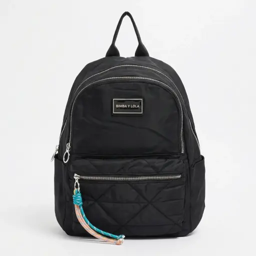 Mochila Negra pequeña acolchada (Inspiración Bimba y Lola)