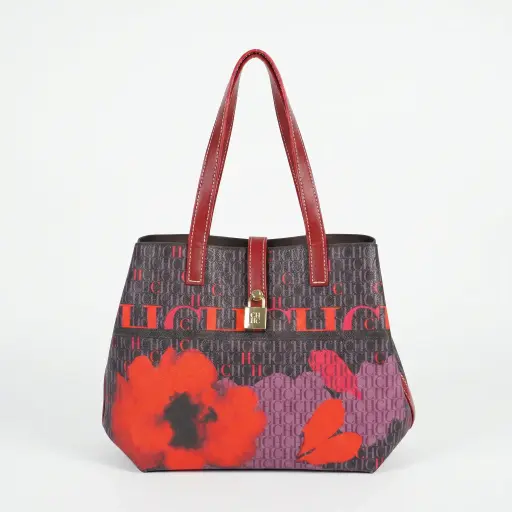 Bolso de hombro estampado con flores (Inspiración Carolina Herrera)