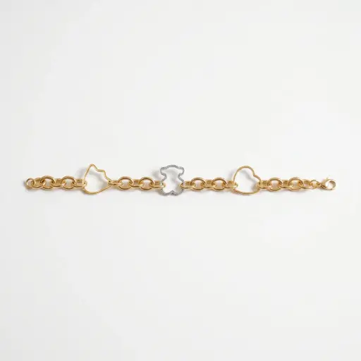 Pulsera Bicolor New Silueta (Inspiración Tous)