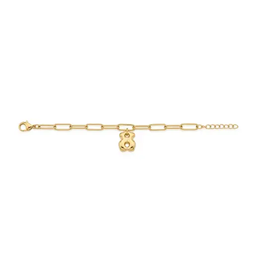 Pulsera de eslabones con oso  (Inspiración Tous)