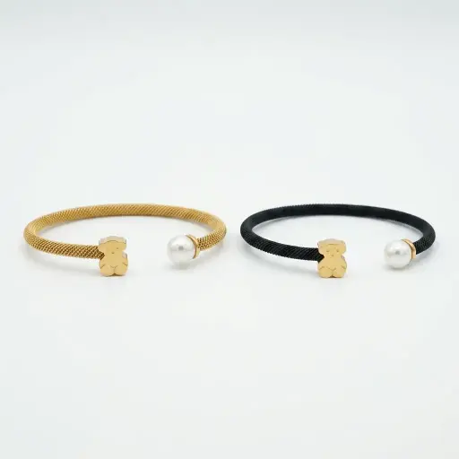 Pulsera diseño abierto malla Icon Mesh (Inspiración Tous)