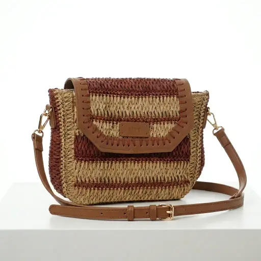 Bolso de hombro papper de rafia Abag