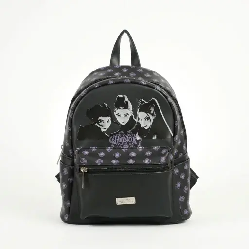 Mini Mochila escolar Infantil Negra K-Pop Demon Hunters