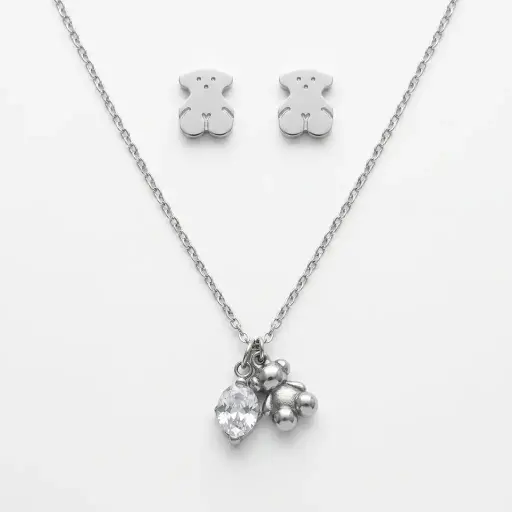 Conjunto colgante y pendientes Bear (Inspiración Tous)
