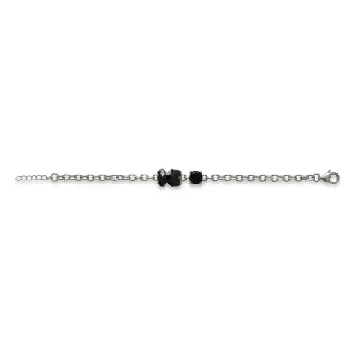 Pulsera motivo de oso onix negro (Inspiración Tous)