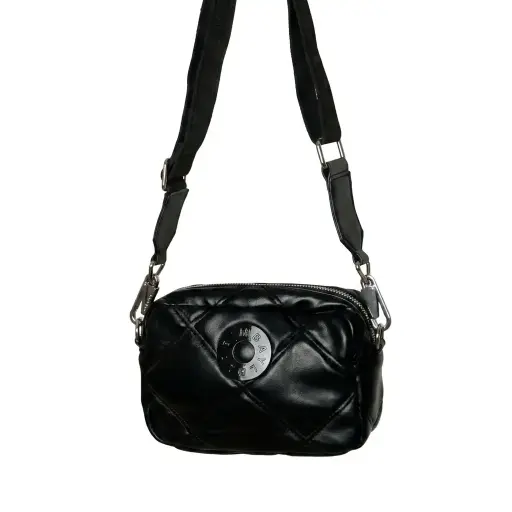 Bolso bandolera diseño acolchado logo metálico frontal (Inspiración Bimba)
